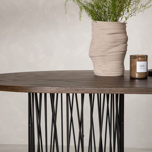 Stone oval Matbord - Svart / Mocka Veneer Matbord Furniture Fashion