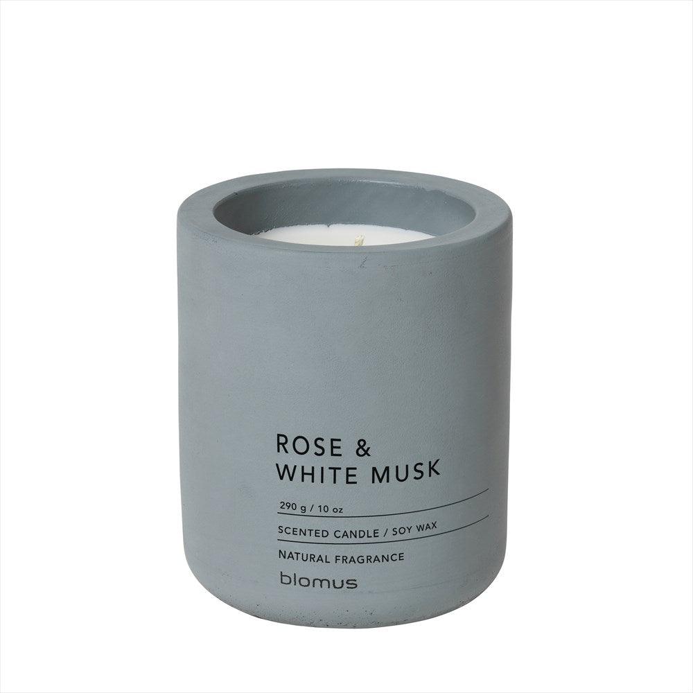 Fraga Doftljus Rose White Musk Ø9 cm Flint Stone blomus