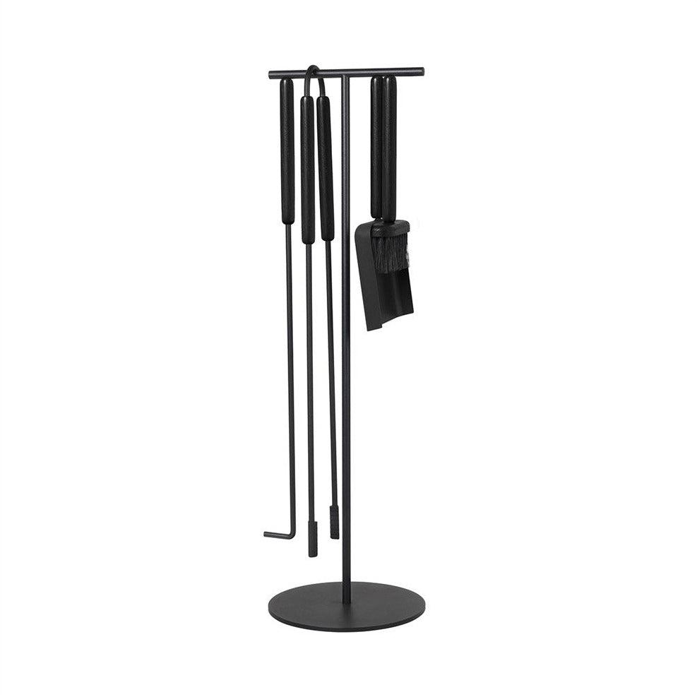 Ashi Kaminverktyg 75,5 cm Svart 5 Delar blomus