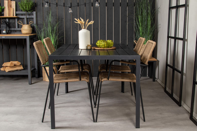 LINDOS & BREAK Matstolar 2 st Brun + Matbord Matbord Venture Home