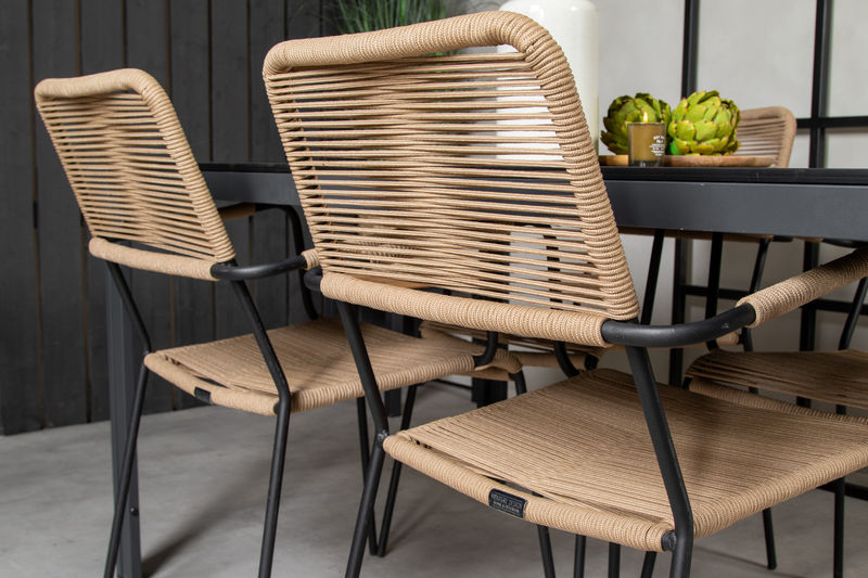 LINDOS & BREAK Matstolar 2 st Brun + Matbord Matbord Venture Home