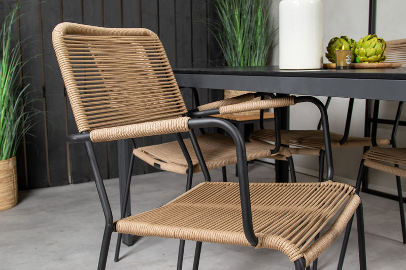 LINDOS & BREAK Matstolar 2 st Brun + Matbord Matbord Venture Home