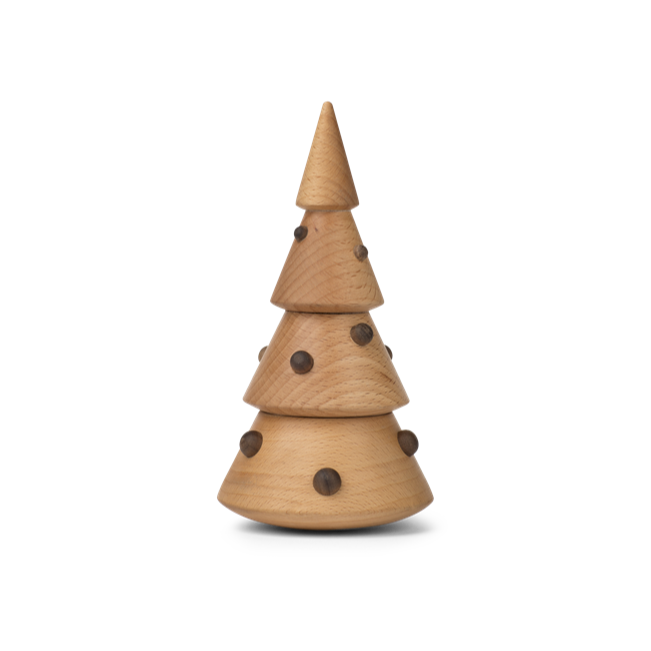 Julgran trädekoration i bok och ask designad av Thor Høy