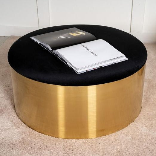 Puff - Shiny Brass Furniture Fashion