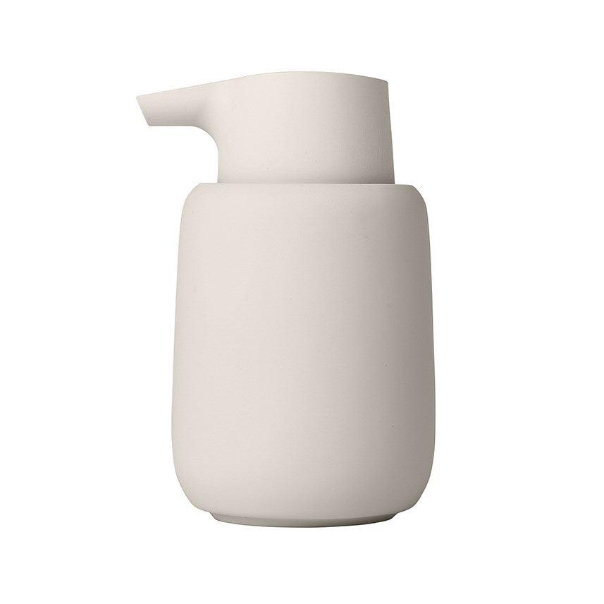 Beige tvålpump i keramik, Blomus SONO Moonbeam 250ml