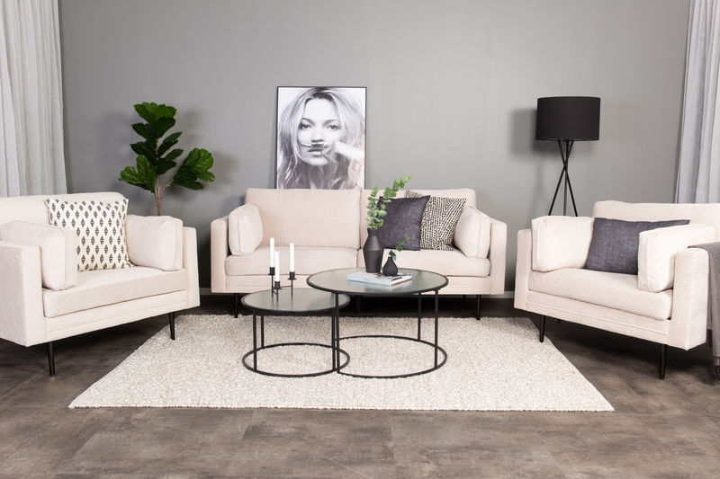 Corduroy - Soffa Beige/Svart Venture Home