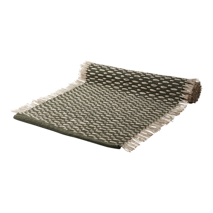 ELINA Löpare, Grön/beige – längd: 140 cm, bredd: 40 cm
