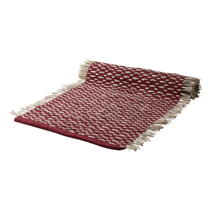 ELINA Löpare, Röd/beige – längd: 140 cm, bredd: 40 cm