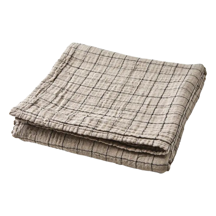 ELSA Bordsduk 220 cm – Beige och svart från Affari of Sweden