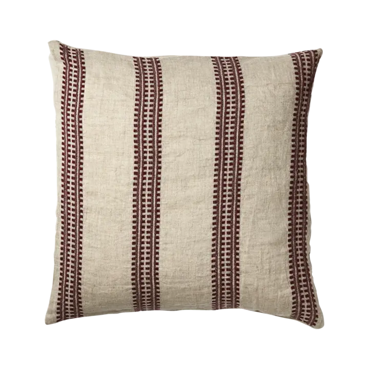 NOEL Kuddfodral 50 × 50 cm – Röd/natur från Affari of Sweden