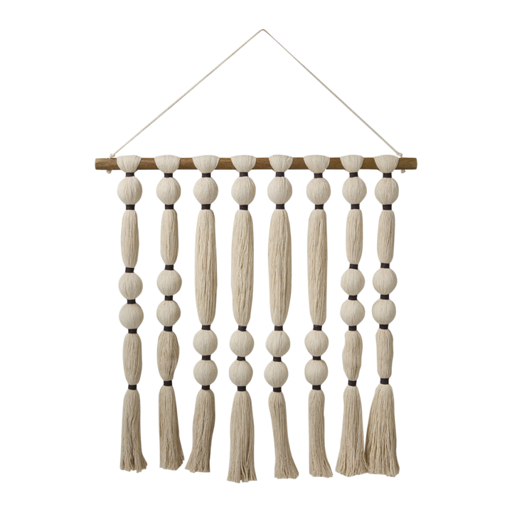 MILLA Väggdekoration, Vit/brun – bredd: 70 cm, höjd: 70/98 cm