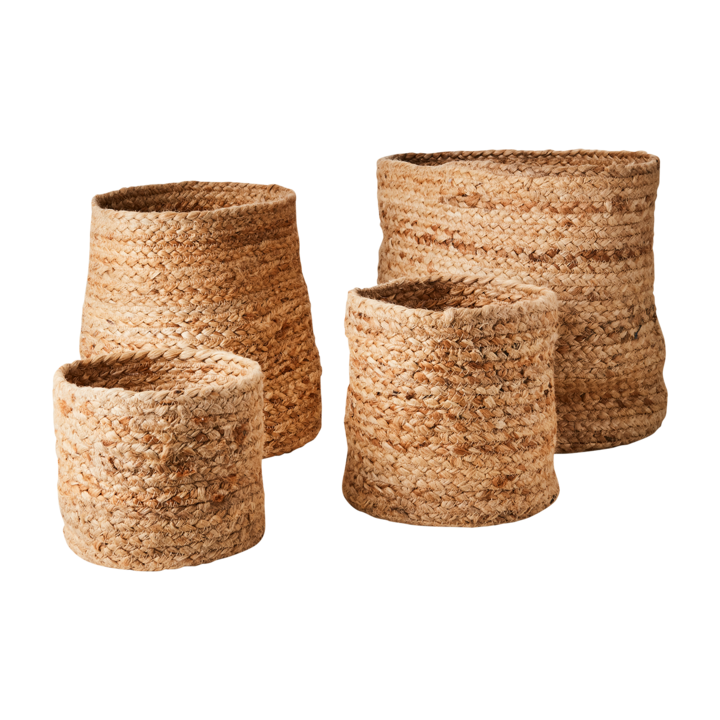 COLLECT Korg, set om 4, Natur – diameter: 15 cm, höjd: 15 cm, diameter: 20 cm, höjd: 20 cm, diameter: 25 cm, höjd: 25 cm, diameter: 30 cm, höjd: 30 cm