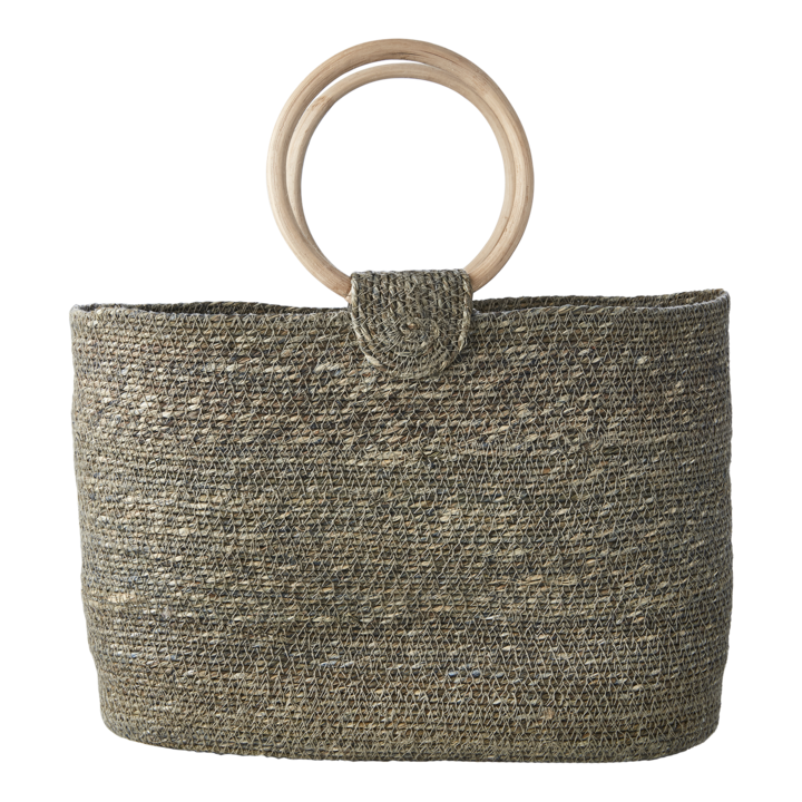 COLLECT Väska, Grågrön – längd: 35 cm, bredd: 13 cm, höjd: 25/39 cm