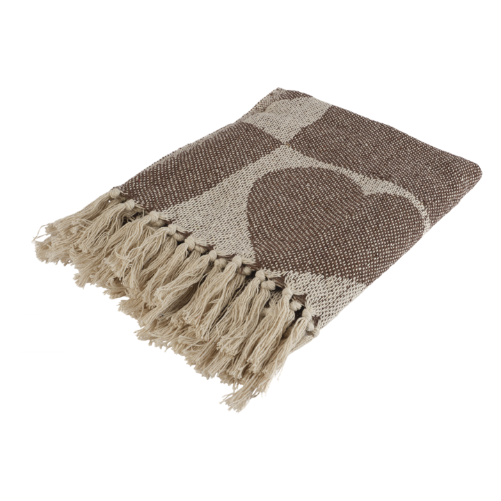 SANNA Filt, Brun – längd: 150 cm, bredd: 130 cm