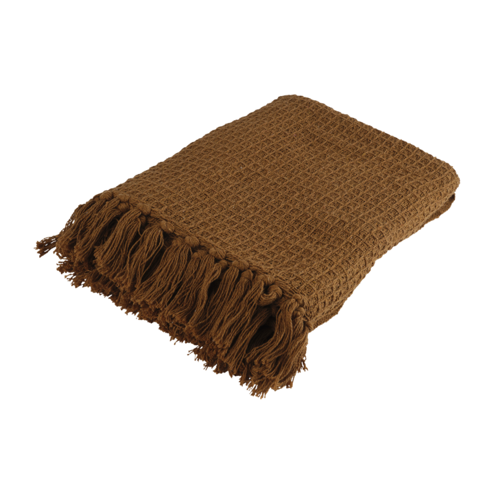 SANNA Filt, Senapsgul – längd: 150 cm, bredd: 130 cm