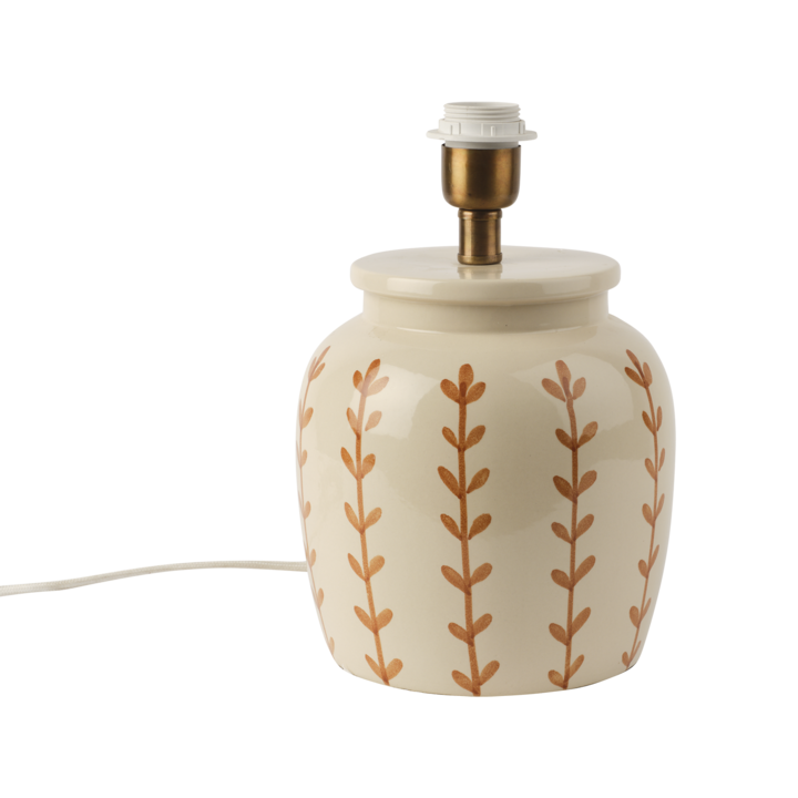 LISETT Lampfot, Elfenben/senapsgul – diameter: 19,5 cm, höjd: 28 cm