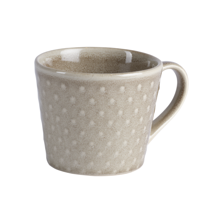 DOTTY Kopp, Beige – diameter: 10 cm, bredd: 13,5 cm, höjd: 8,5 cm