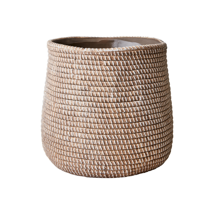 CAMILLE Kruka M, Beige – diameter: 15/19 cm, höjd: 18 cm