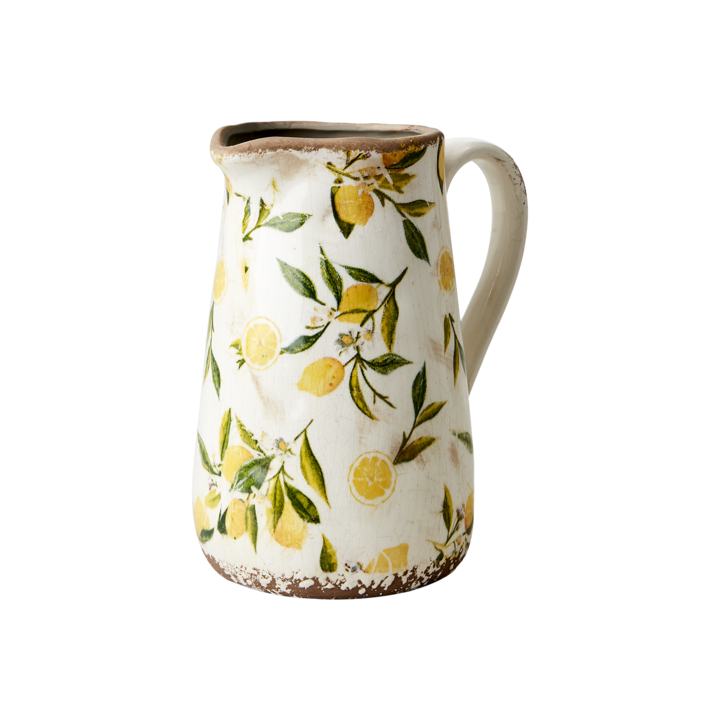 LEMONA Kanna M, Vit/grön/gul – diameter: 13/21 cm, höjd: 23 cm
