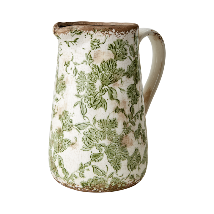VICTORIA Kanna M, Vit/grön – diameter: 13/21 cm, höjd: 23 cm