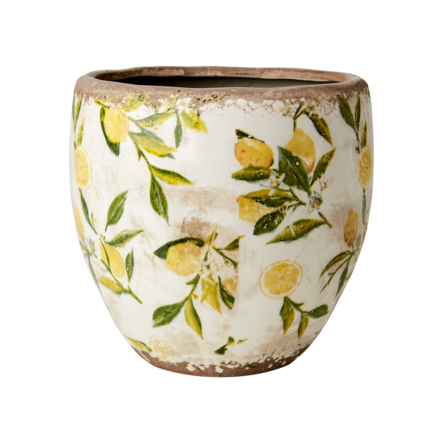 LEMONA Kruka M, Vit/grön/gul Affari of Sweden