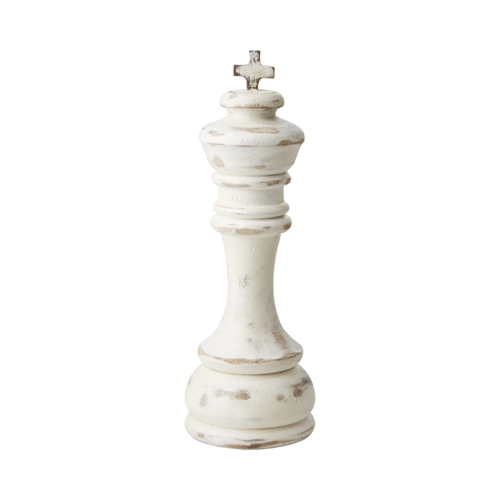 CHESS Dekorativ schackpjäs, Vit – diameter: 9 cm, höjd: 28 cm