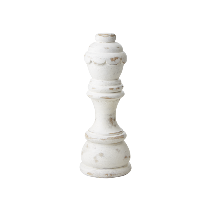 CHESS Dekorativ schackpjäs, Vit – diameter: 9 cm, höjd: 23 cm