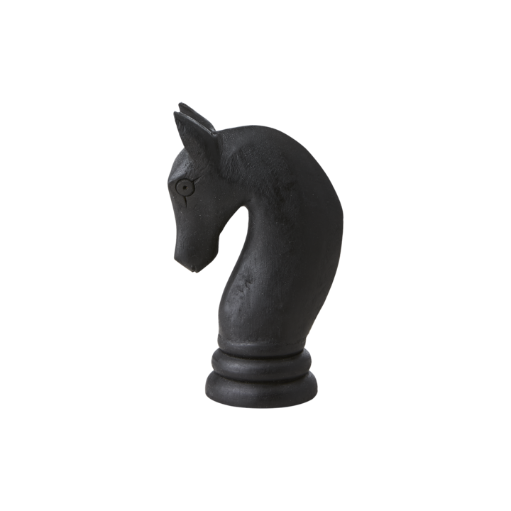 CHESS Dekorativ schackpjäs, Svart – längd: 12 cm, bredd: 8 cm, höjd: 20 cm