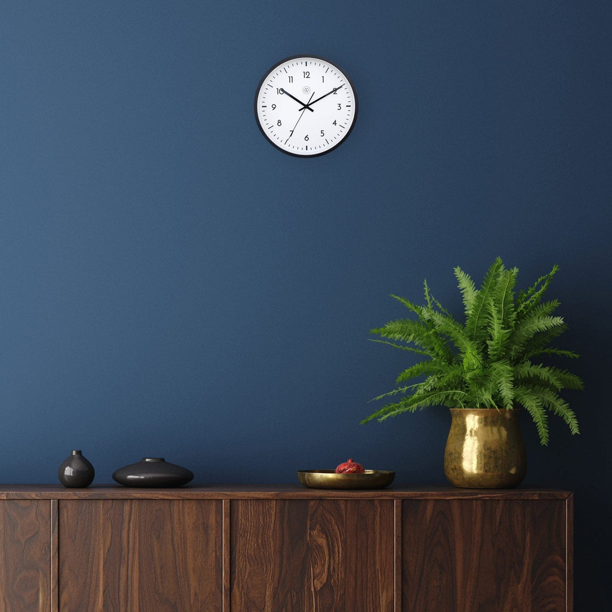 Väggklocka Easy Big 30 cm Svart/Vit från NeXtime