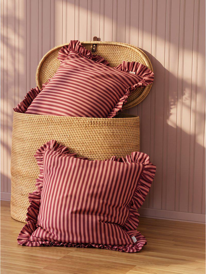 Tuva Kuddfodral Vinröd 45 × 45 cm