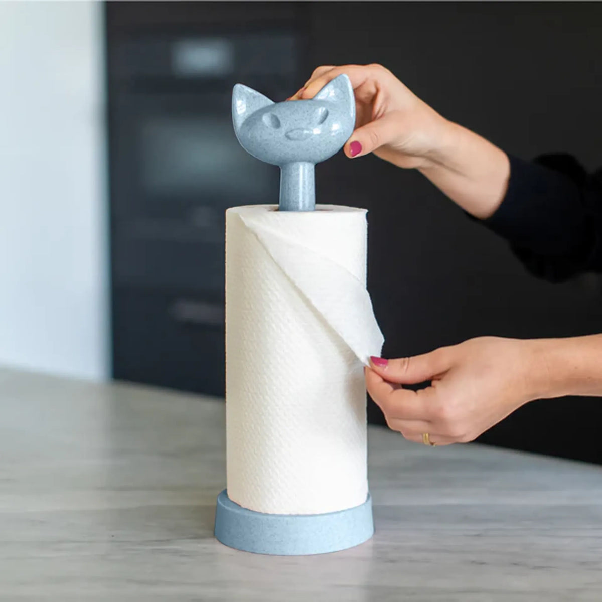 Hushållspappershållare Miaou Blå från Koziol