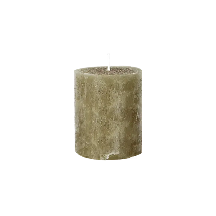 COTE NORD Blockljus diameter 7 × 7,5 cm – Mossgrön från Affari of Sweden