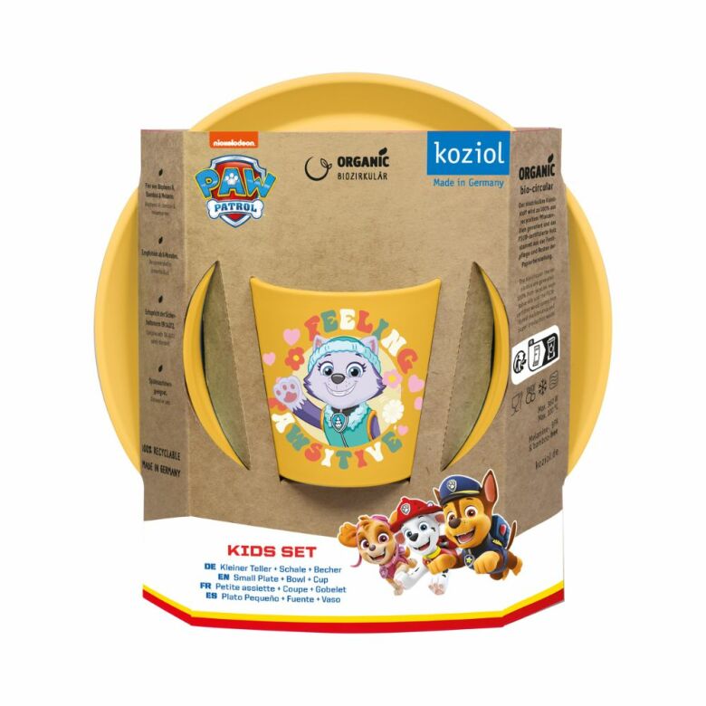Connect Paw Patrol Barnservis 3 delar Tallrik/Skål/Mugg Gul Koziol