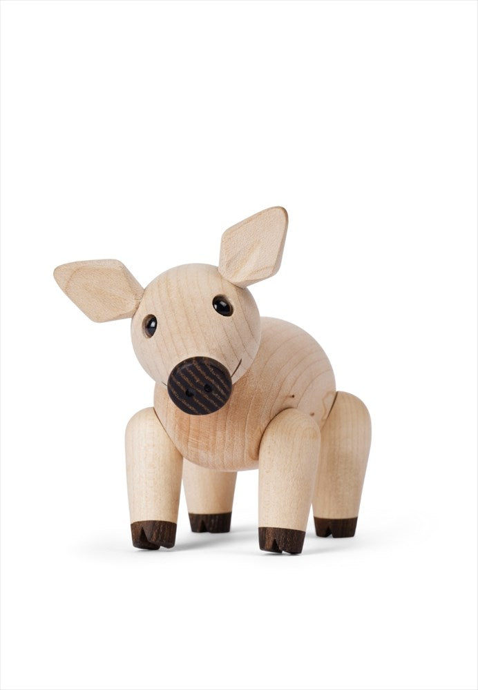 Penny gris trädekoration i ljus lönn med detaljer i termoask