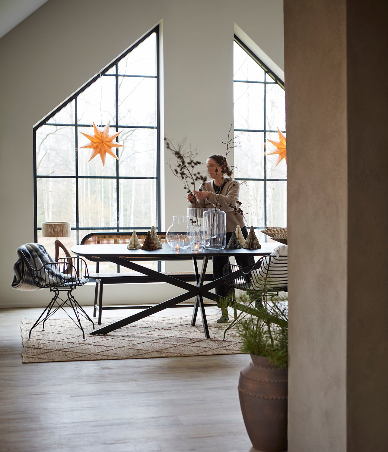 PORTLAND Lampfot, Brun Affari of Sweden