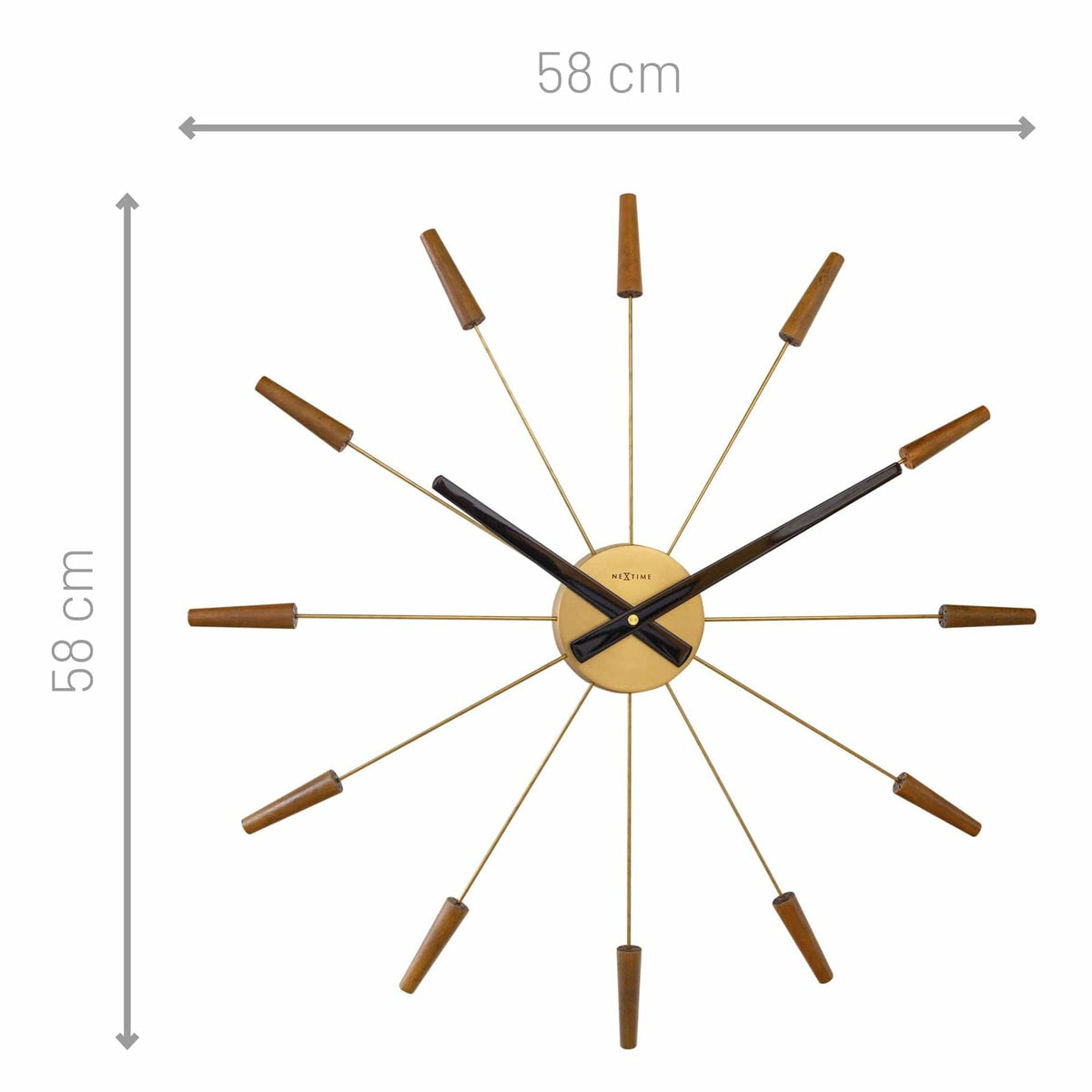 Väggklocka Plug Inn 58 cm Brons från NeXtime