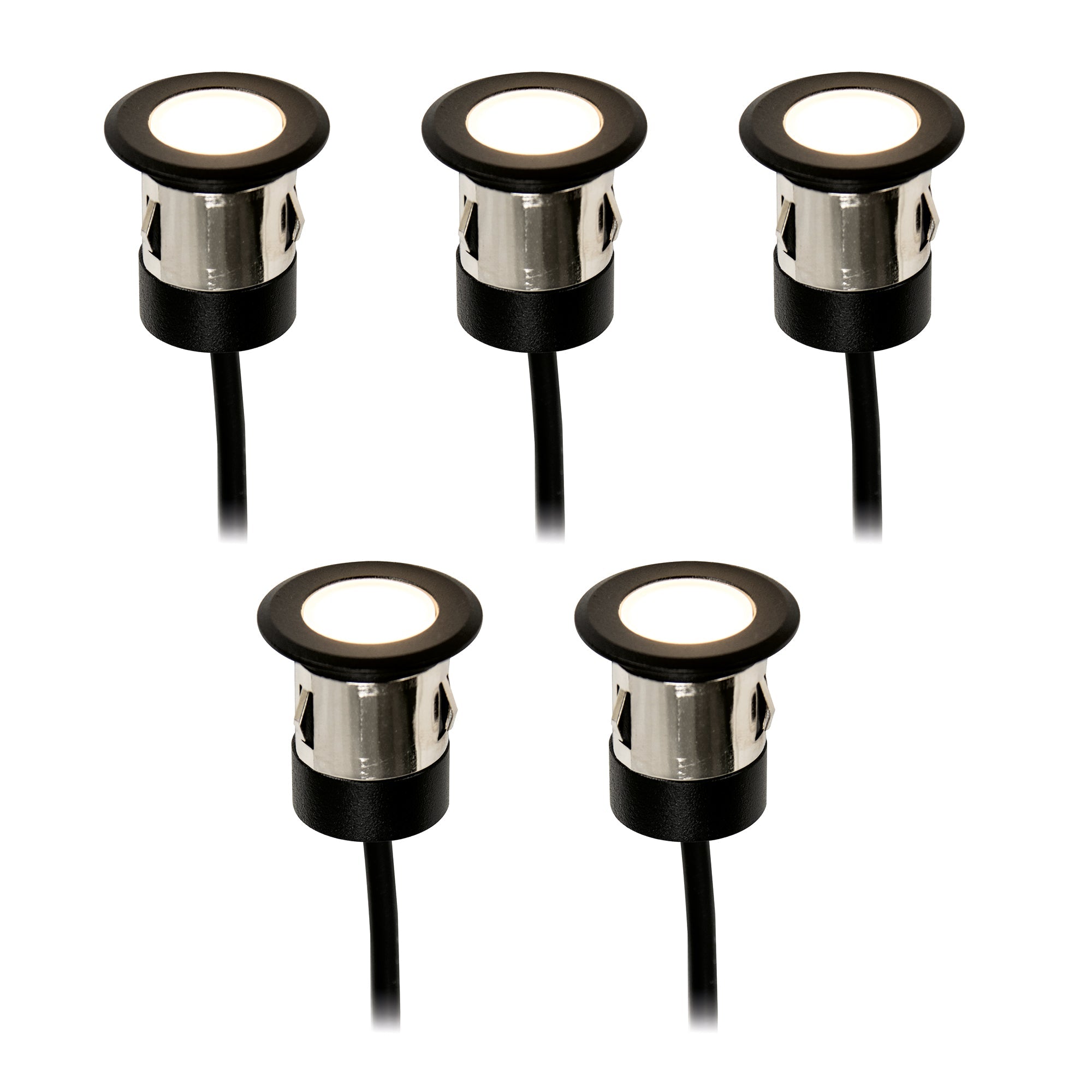 Orion x 5 (svart) Decklights LightsOn Garden Plug & Play