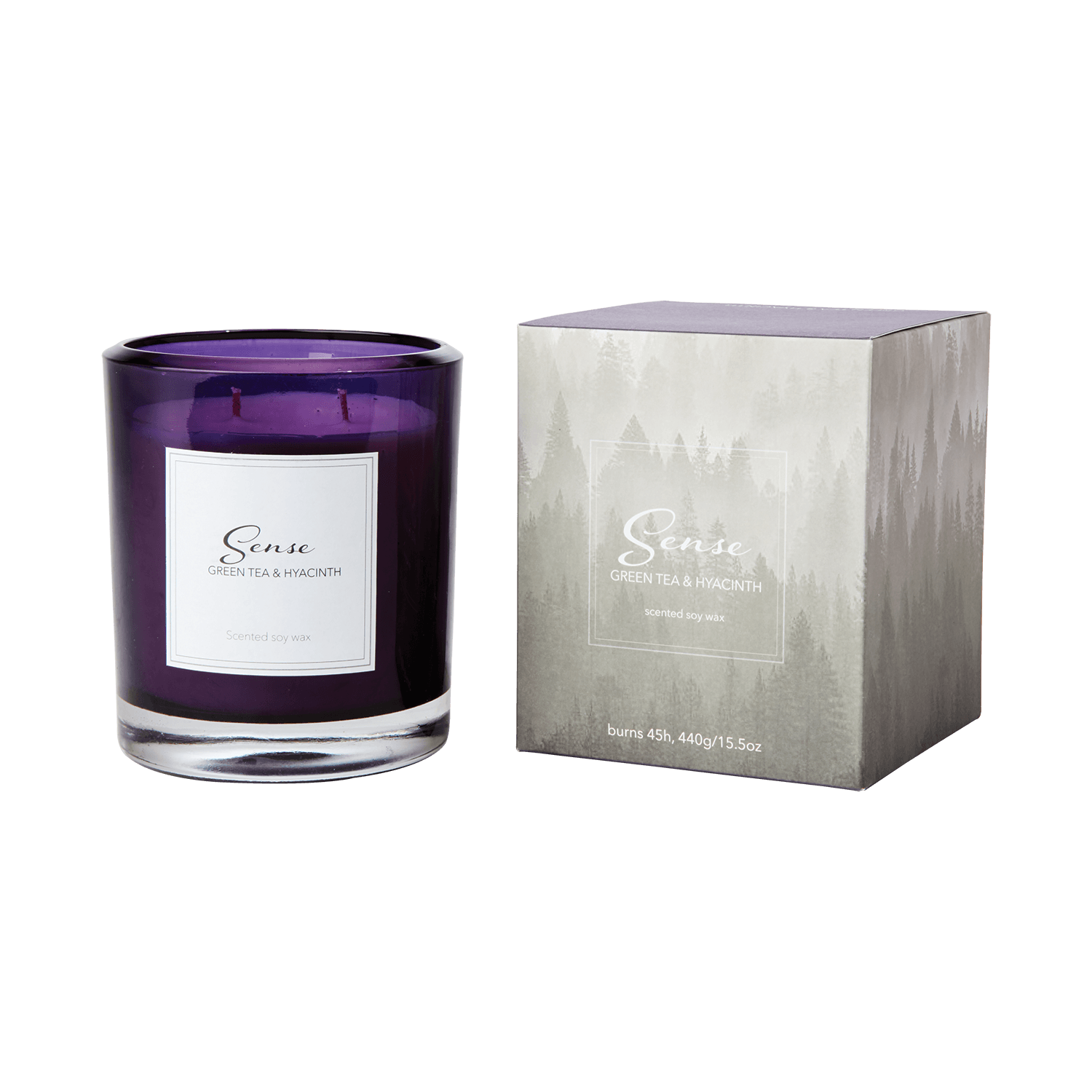 SENSE Doftljus Green tea & hyacinth, Lila Doftljus Affari of Sweden