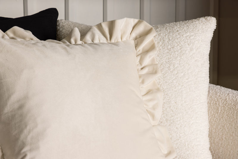 Venture Home Hailey Cushion Cover Poly Velvet - White 50x50 Venture Home