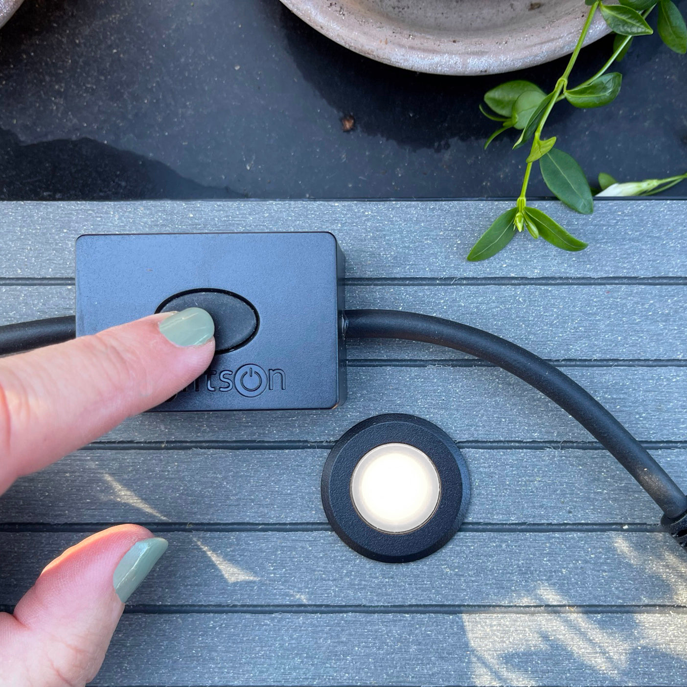 Orion x 5 (svart) Decklights LightsOn Garden Plug & Play