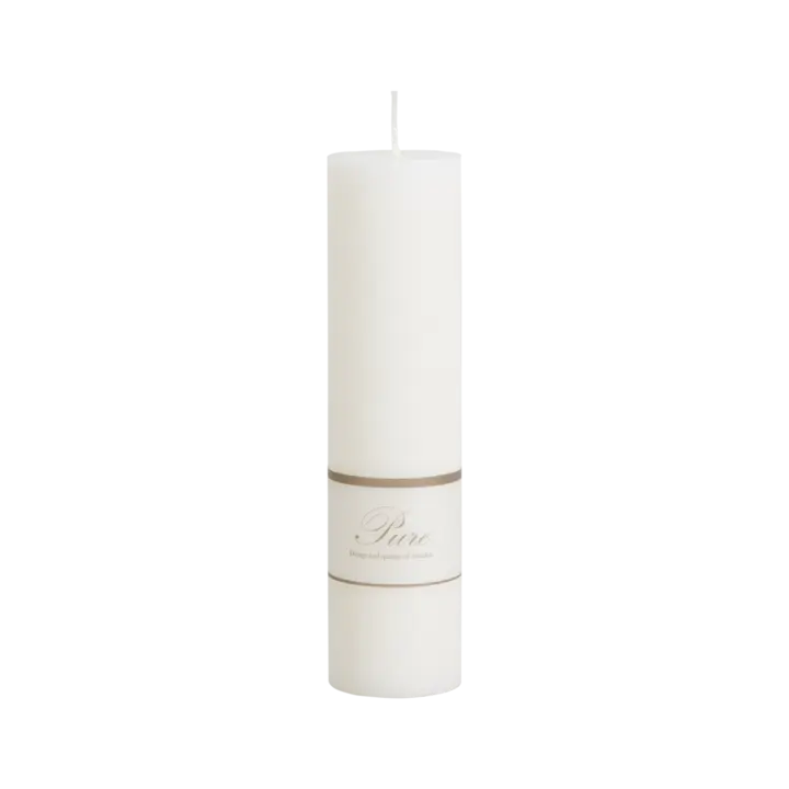 PURE Blockljus diameter 5 × 20 cm – Vit från Affari of Sweden
