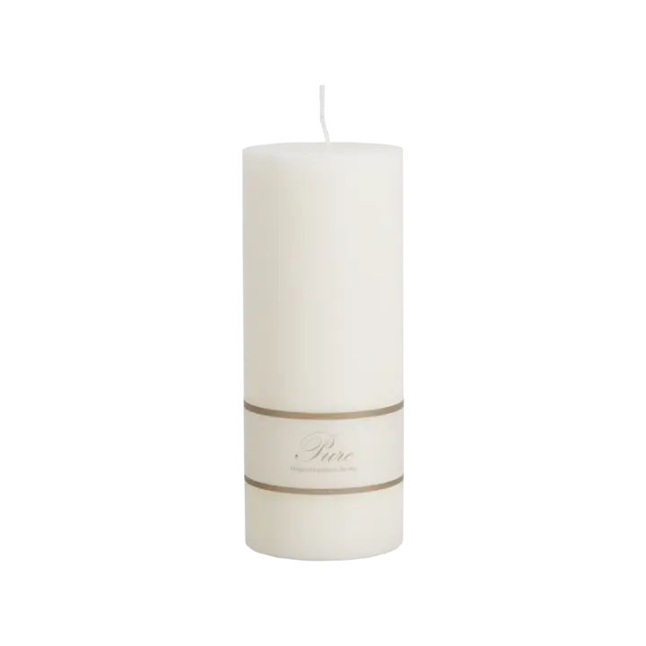 PURE Blockljus diameter 8 × 20 cm – Vit från Affari of Sweden