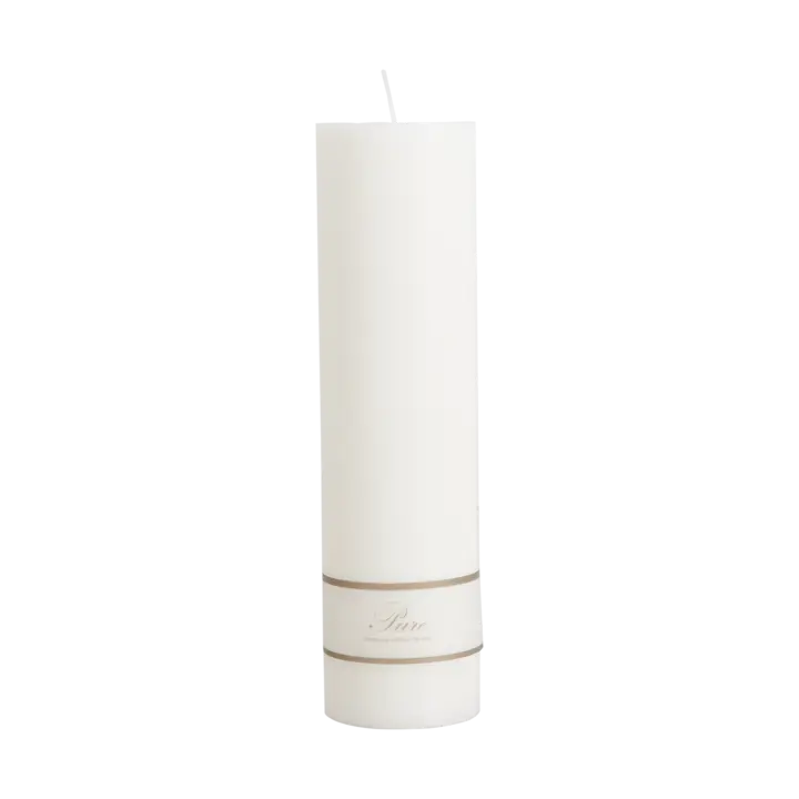 PURE Blockljus 30 cm, diameter 8 cm – Vit från Affari of Sweden