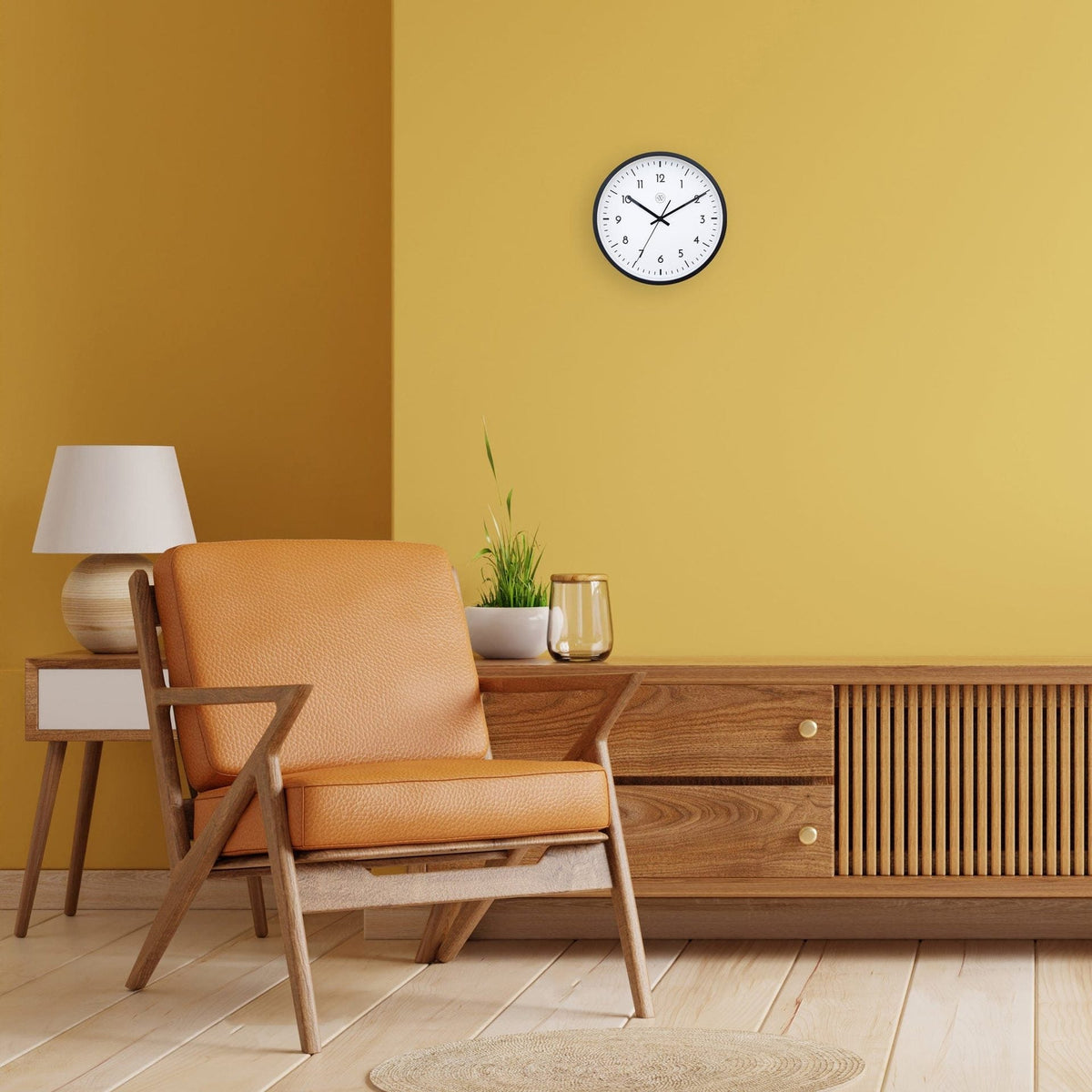 Väggklocka Easy Big 30 cm Svart/Vit från NeXtime