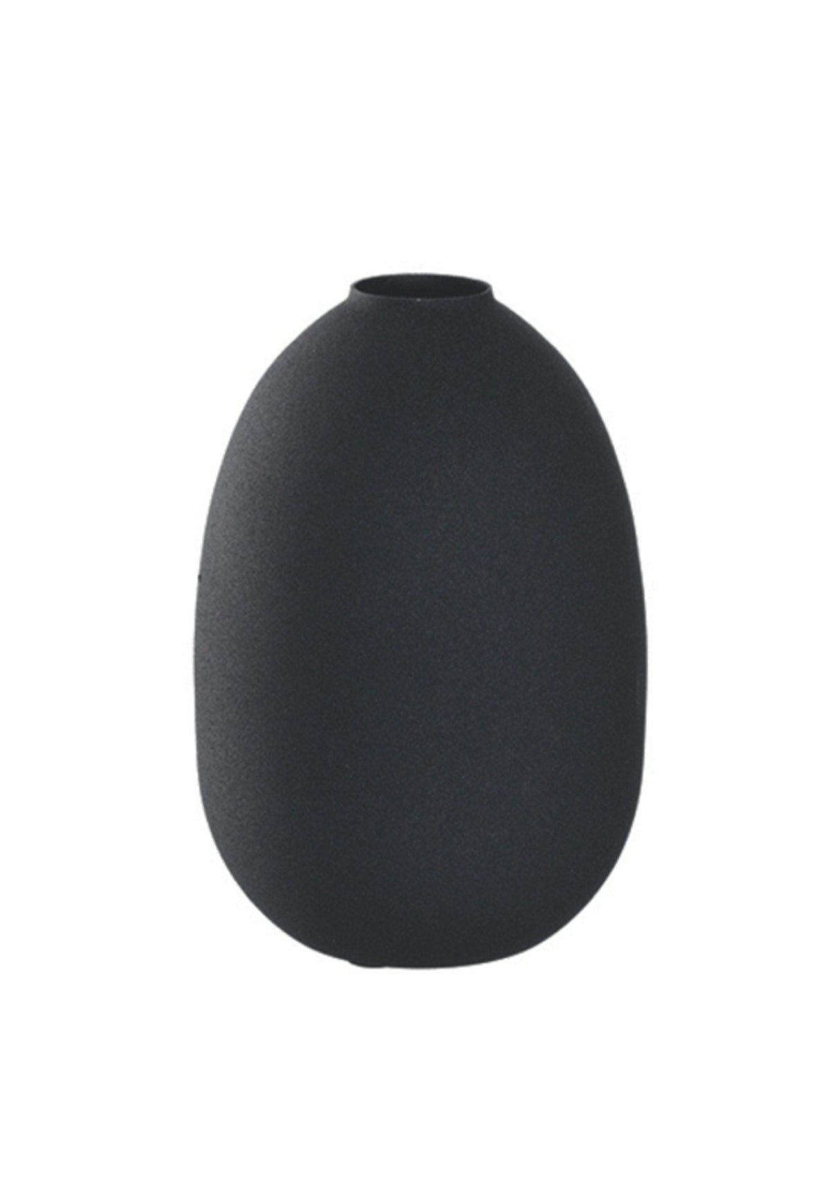 Vas 19 cm metall svart från Leonardo
