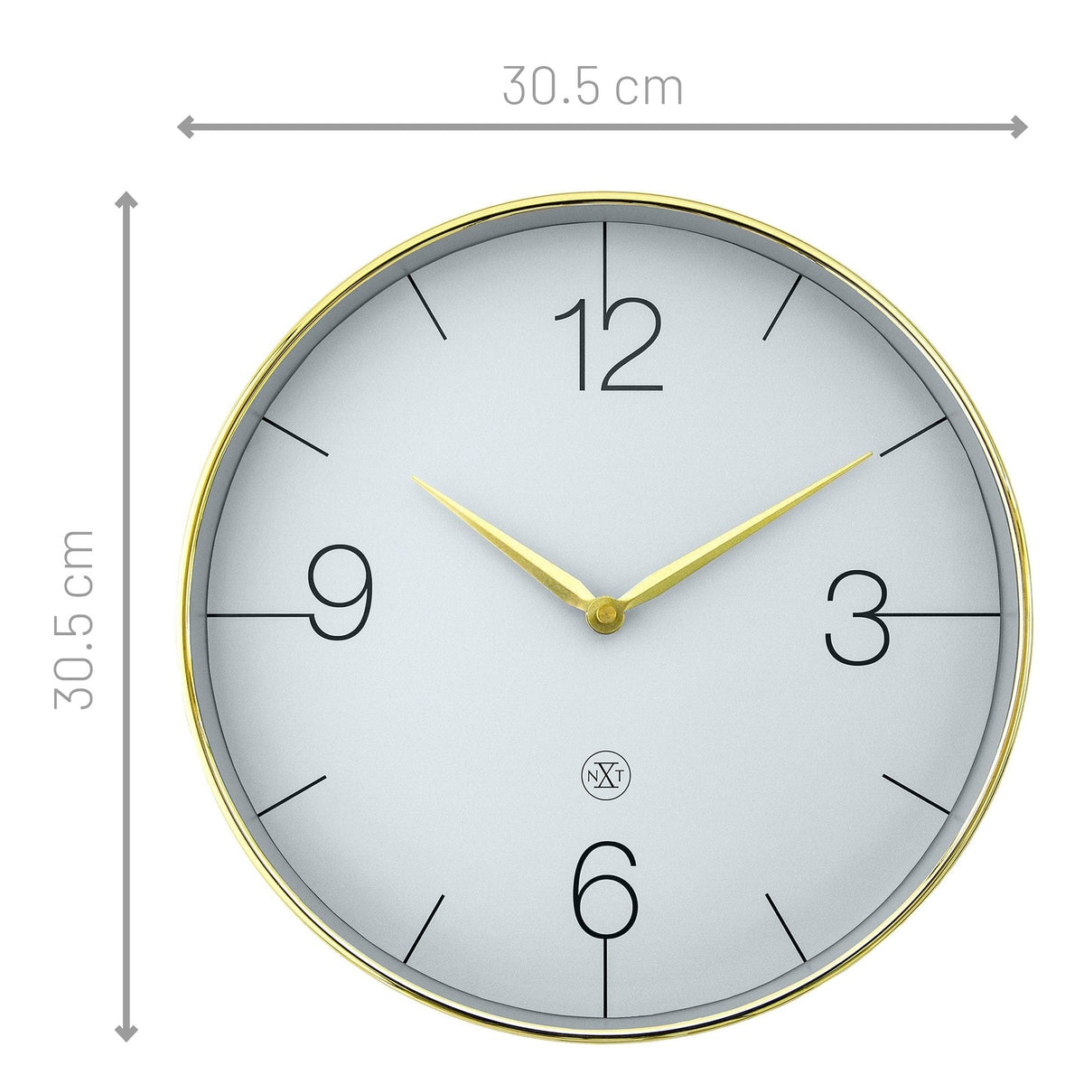Väggklocka Finesse Nxt 30,5 cm Guld/Grå från NeXtime
