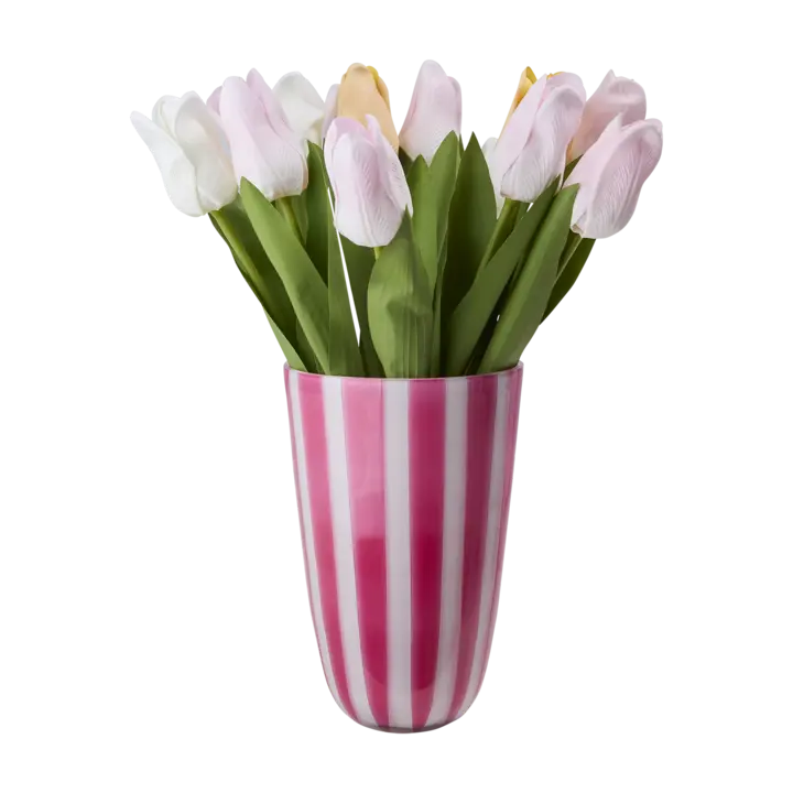 CIRCUS Vas 20 cm – Rosa och vit från Affari of Sweden