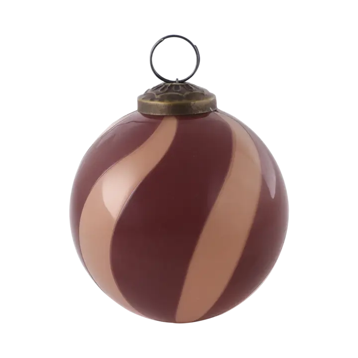 CIRCUS Julgransdekoration diameter 7,5 × 10 cm – Beige/bordeaux från Affari of Sweden