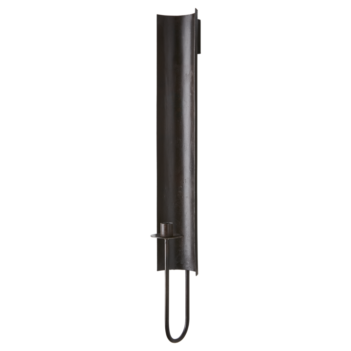 ROBUST Väggljushållare, Brun/svart – bredd: 9 cm, djup: 9 cm, höjd: 64 cm