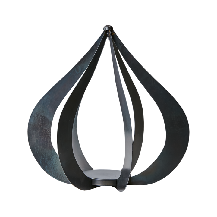 BODIL Uteljushållare/växtstöd, Svart – diameter: 33 cm, höjd: 36 cm